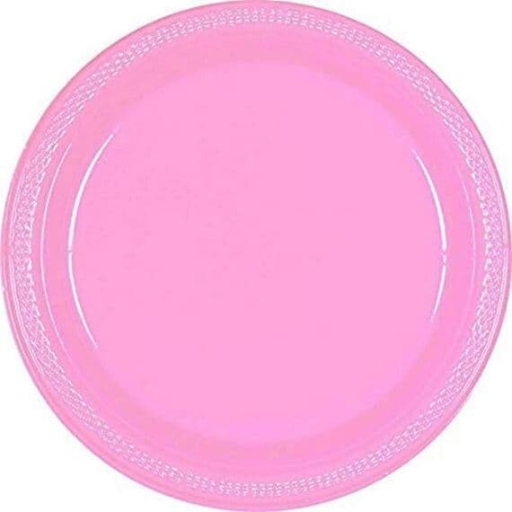7 Inch Light Pink Party Lunch Plates