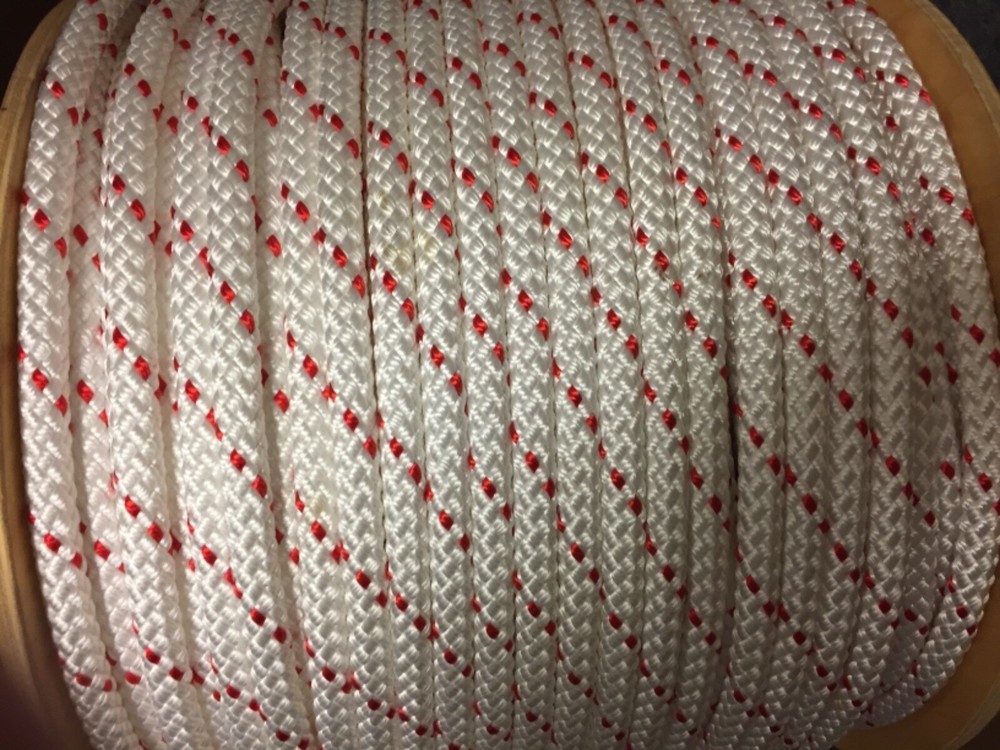 1/2" arborist rope 150’ white red