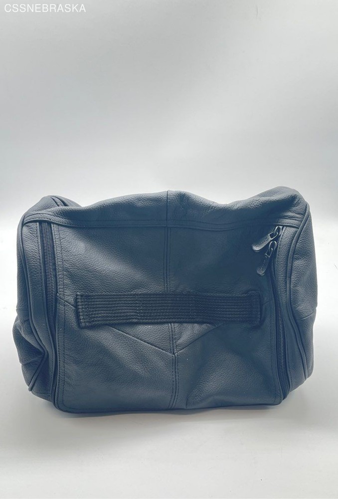Carroll Black Leather Accessory Bag