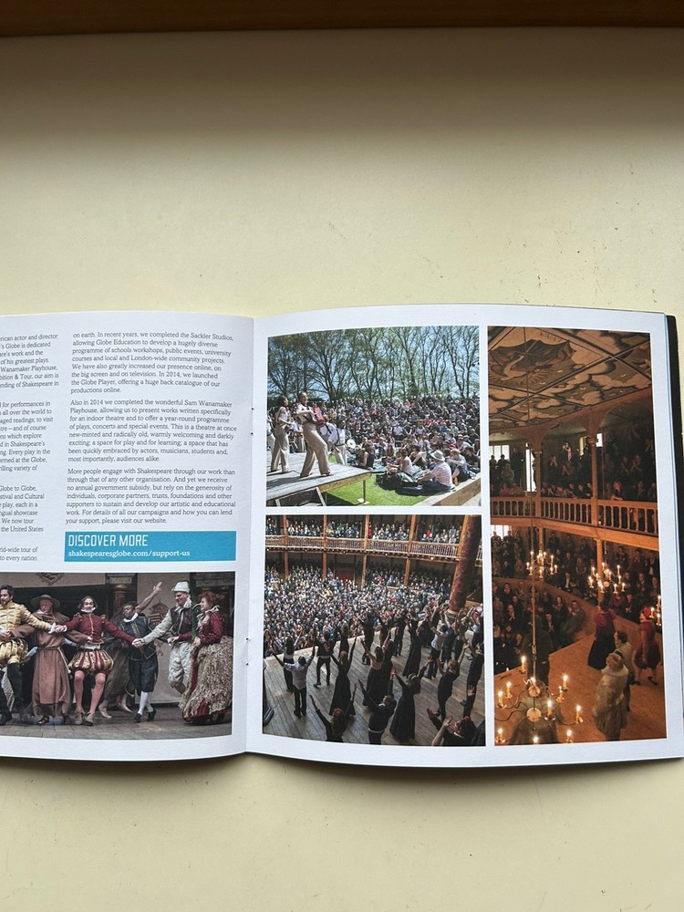 MACBETH Theatre Program GLOBE THEATRE