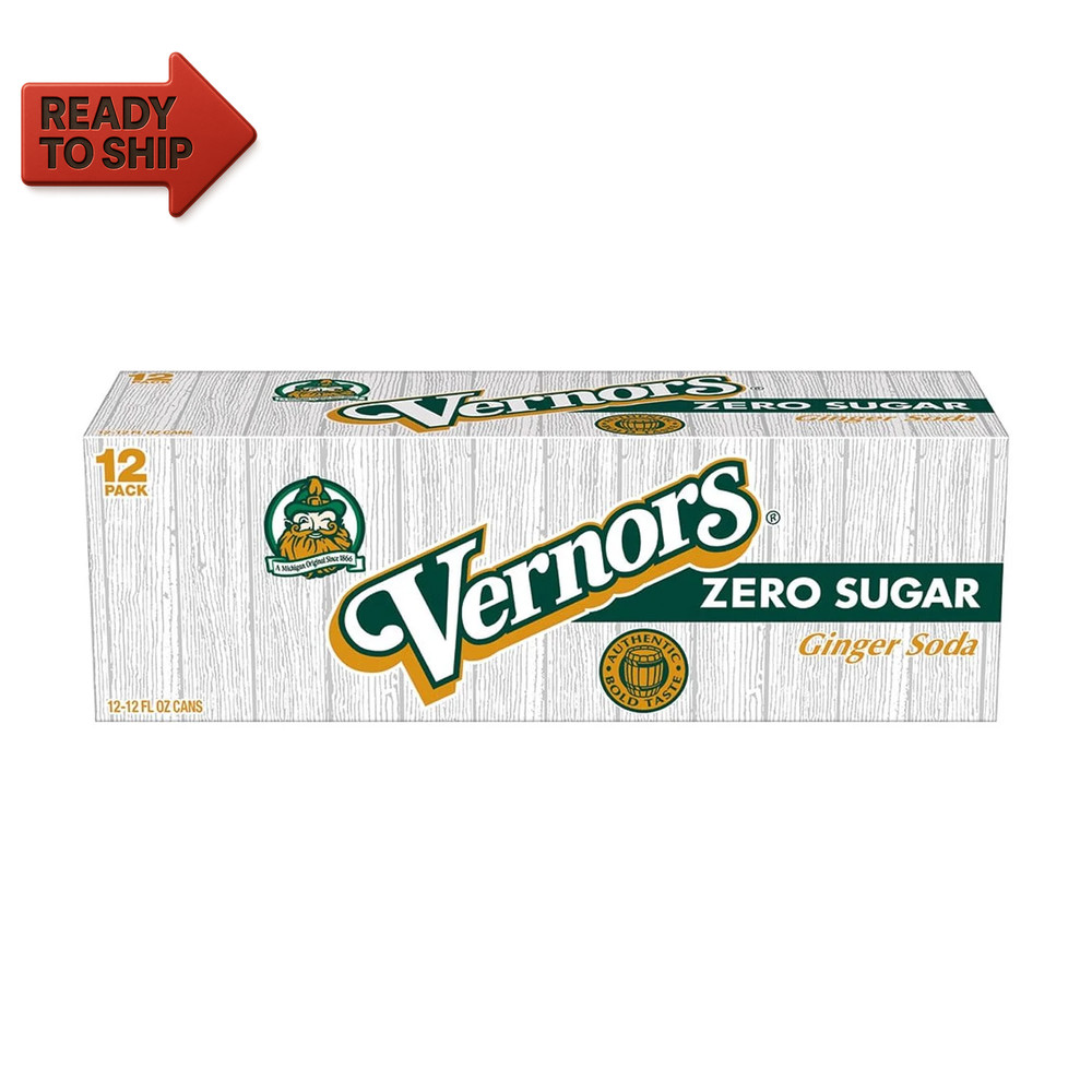 Zero Sugar Ginger Ale Soda Pop, 12 Fl Oz, 12 Pack Cans