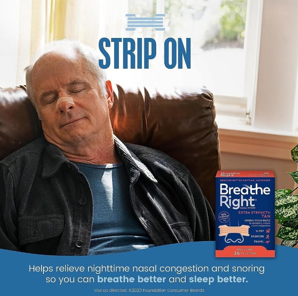 Breathe Right Extra Strength Tan Nasal Strips - 26 count