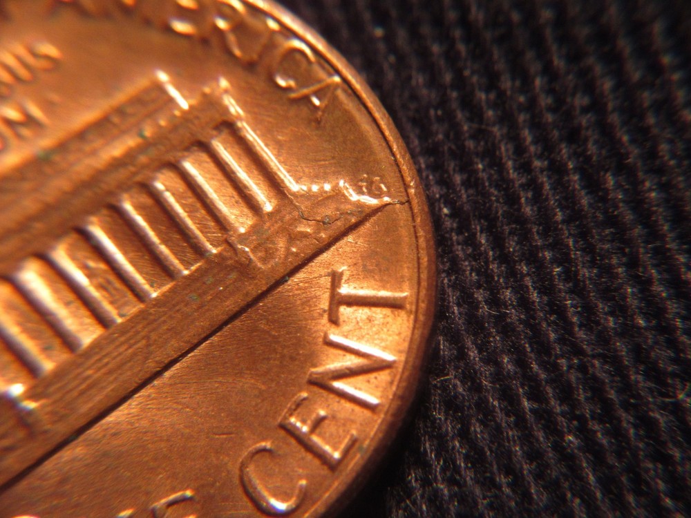 1984 P Lincoln Penny with Reverse Die Crack Error