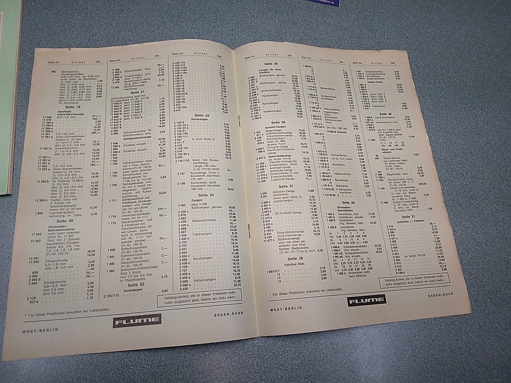 Rudolf Flume Catalog 1967