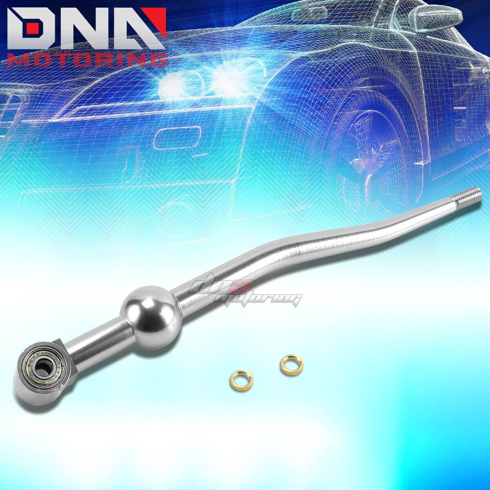 FOR 88-00 CIVIC/INTEGRA MT/MANUAL SILVER DOUBLE BEND SHORT THROW SHIFTER+BUSHING
