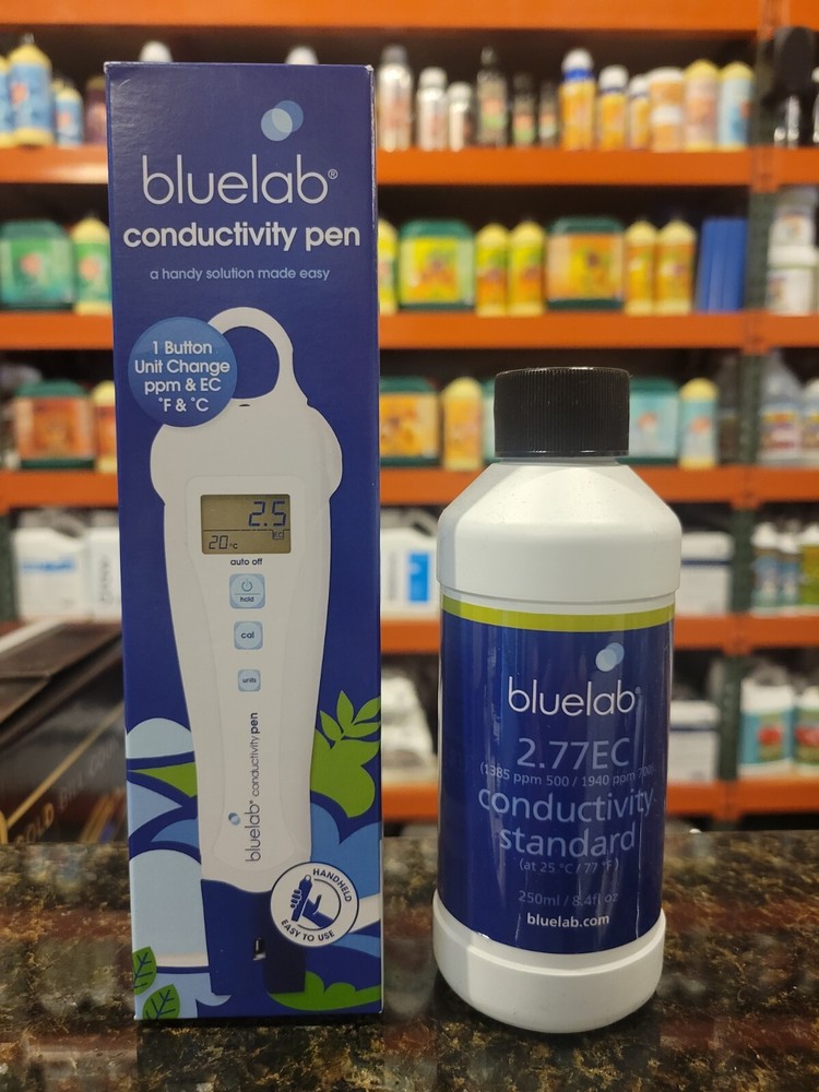 Bluelab Combo Digital Conductivity PPM Pen & 250ml 2.77 EC Conductivity Solution