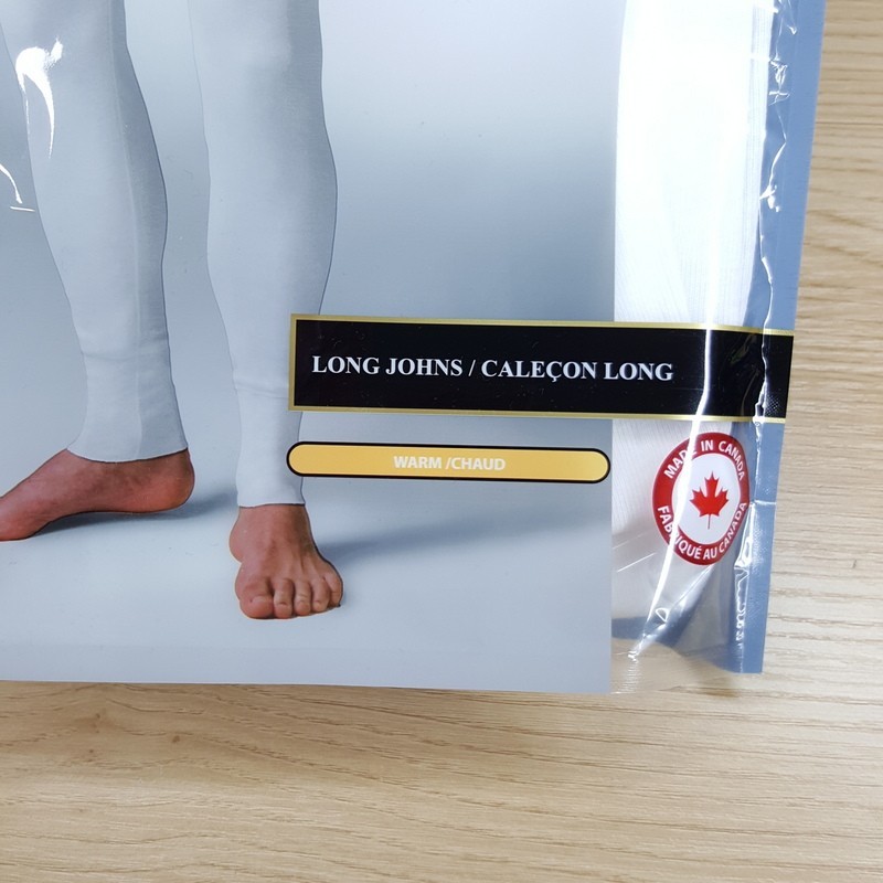 STANFIELDS Long Johns Mens Small White Premium 100% Cotton Base Layer Pant