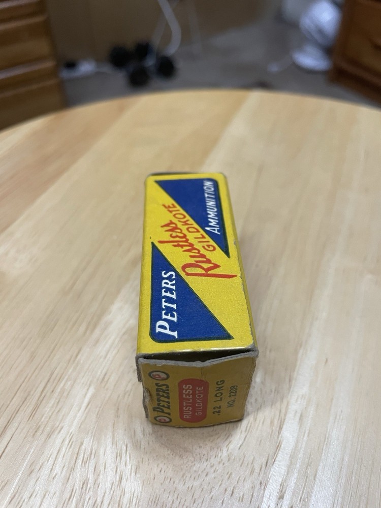 EMPTY Peters Rustless Gildkote .22 Long Cartridge Box- Great Condition