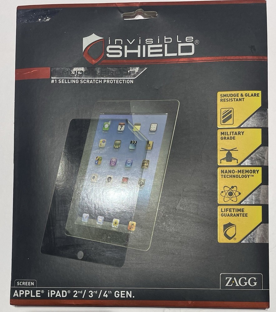 ZAGG Invisible Shield Scratch Protection Apple iPad 2nd 3rd 4th Generation