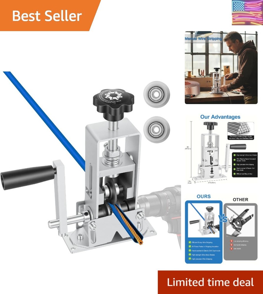 Wire Stripper Machine Manual, Scrapping Copper Cable Stripping Machine, Drill...