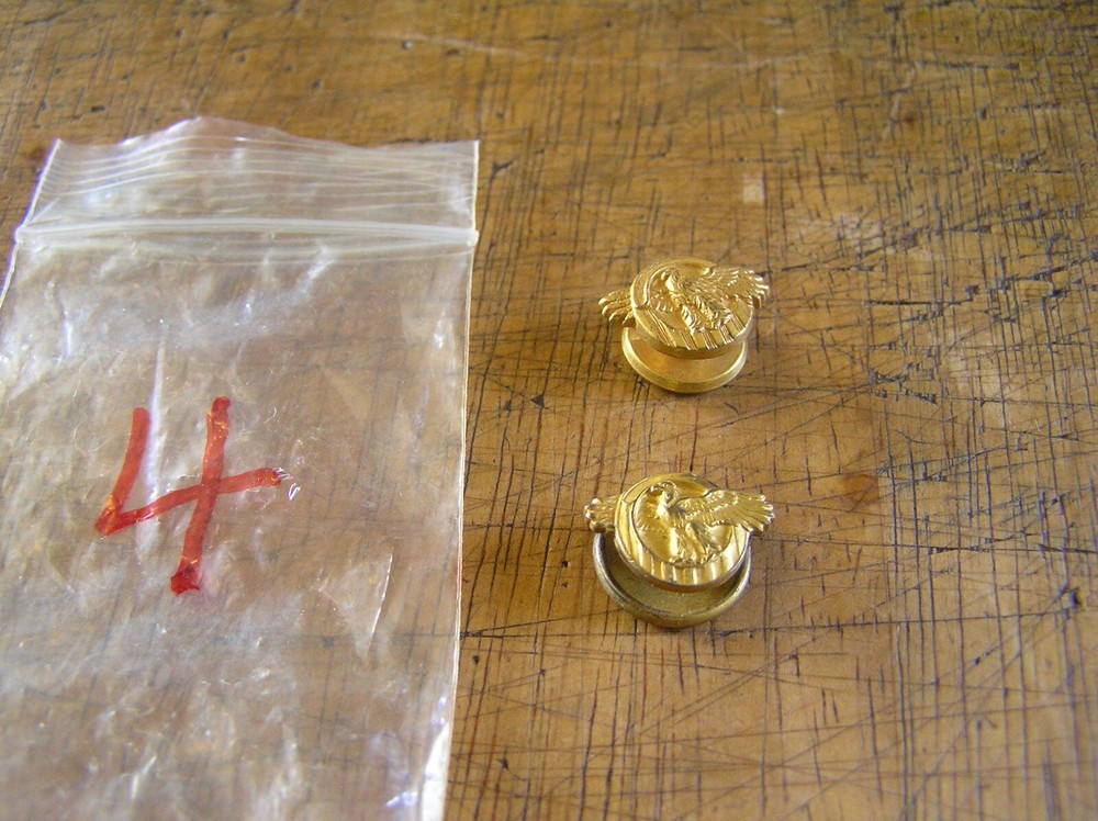 2 Ruptured Duck Honorable Discharge Lapel Buttons