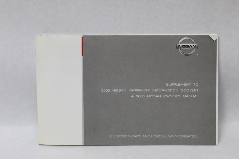 ALTIMA 2003 Owners Manual 2449747