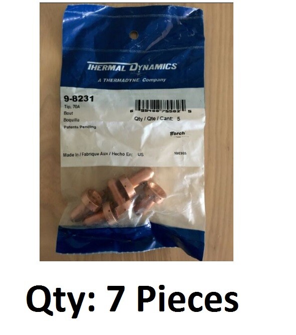 Qty. 7 Pieces Thermal Dynamics 98231 Electrode Tip 70 amp