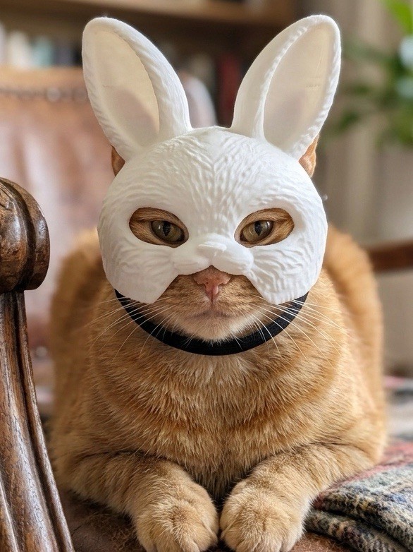 Easter Bunny Kitty Helmet  For Cat