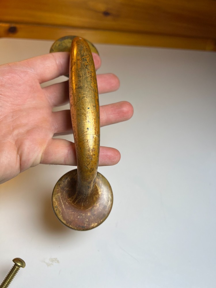 Large Heavy Duty Antique Brass Bronze Dummy Door Pull Pulls Handle Handles Set