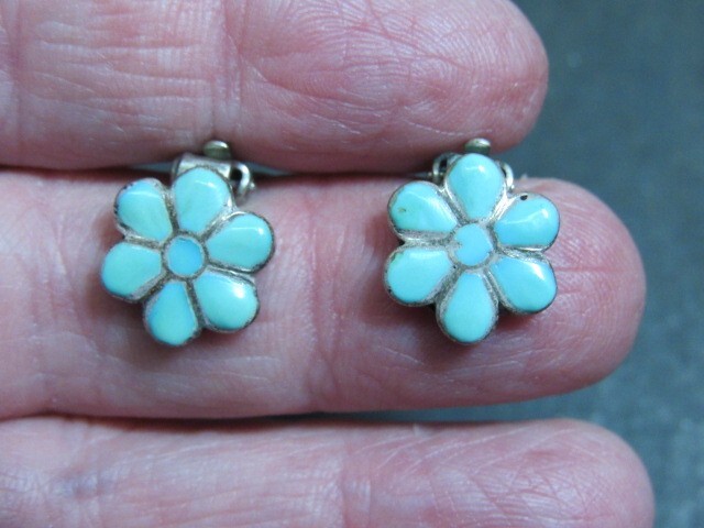 small native american turquoise earrings