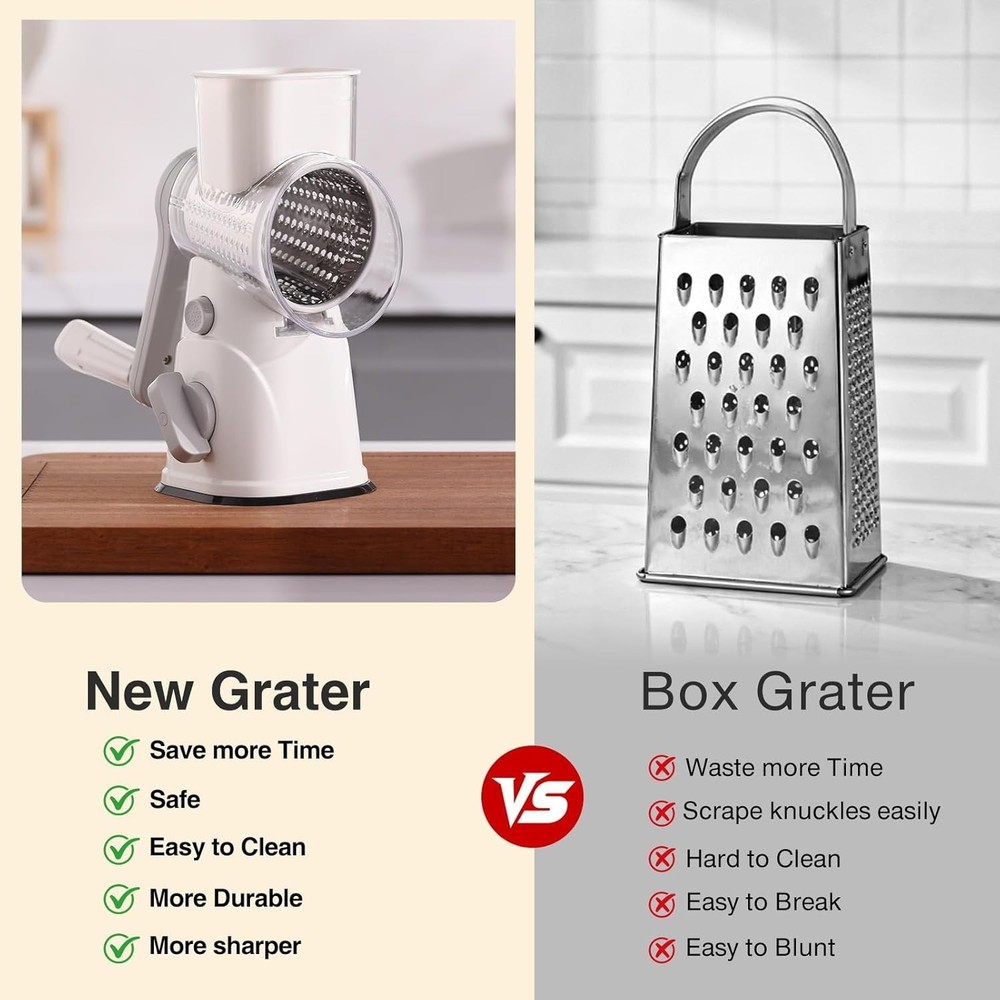 Rotary Cheese Grater Hand Crank, Kitchen