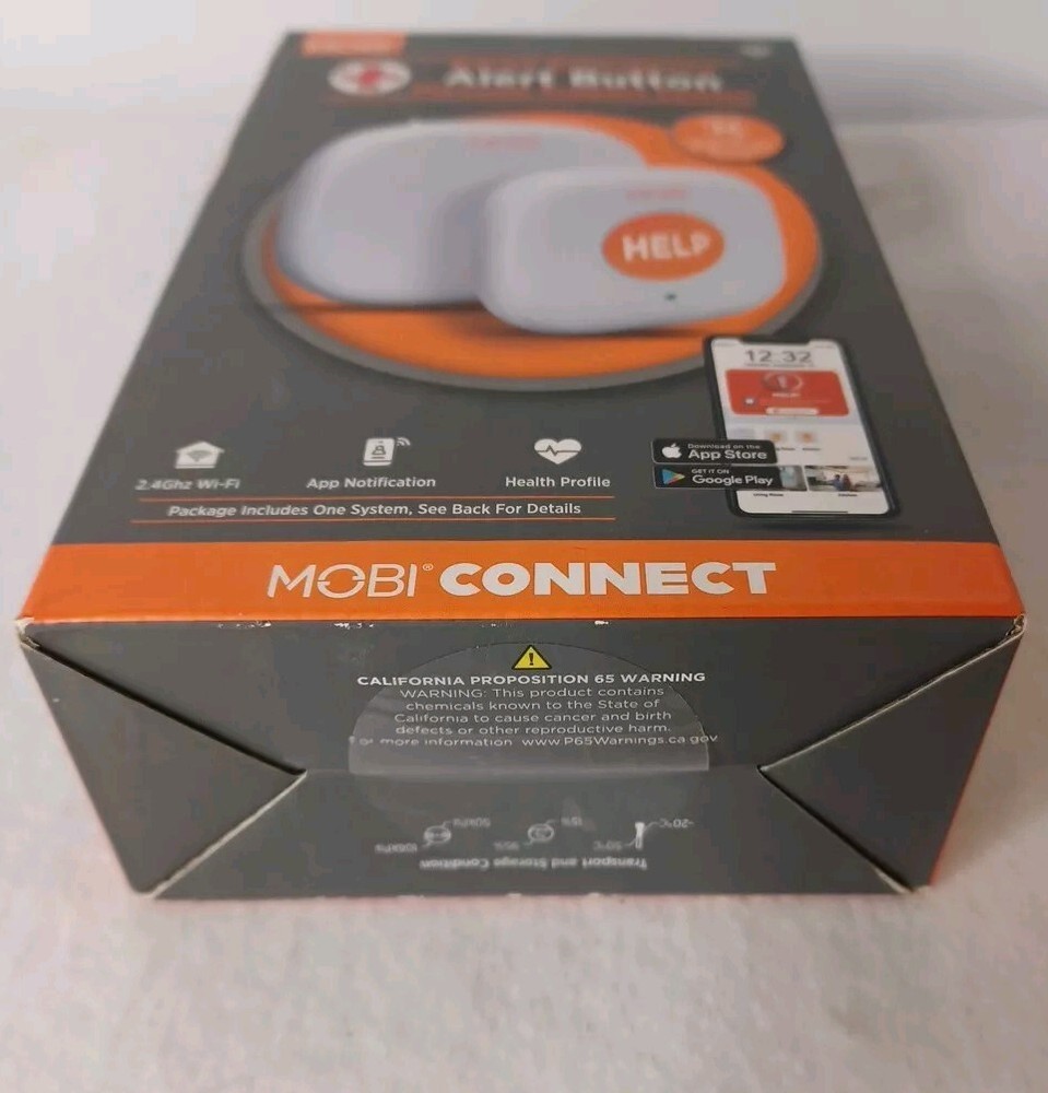 Mobi Smart Emergency Alert Button Personal Support System Sealed Mobi Connect