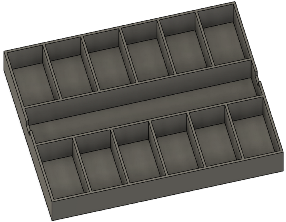 Impact bit holder insert for DEWALT Medium ToughCase (13 compartment)