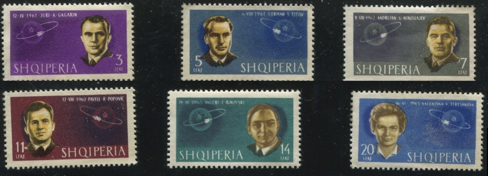 Albania Scott 1963 sc# 680-85 VF MNH Soviet Cosmonauts Conquer Space