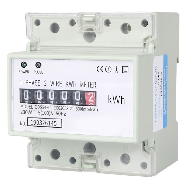 Space Saving Rail Energy Meter With Clear Digital Display For Accurate Readings