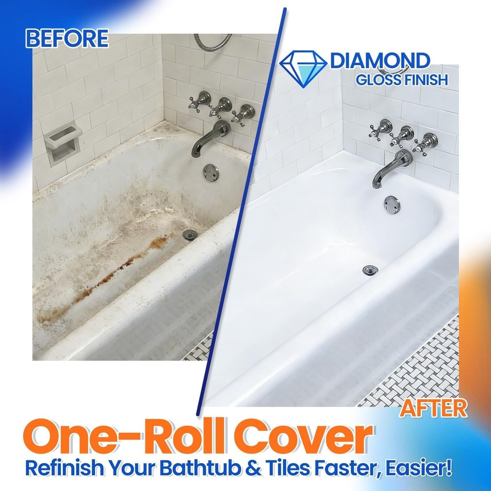 Quick-Dry Bathtub Paint - No Odor, High Gloss