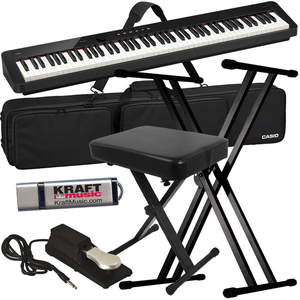 Casio PX-S5000 Digital Piano  - Black STAGE ESSENTIALS BUNDLE