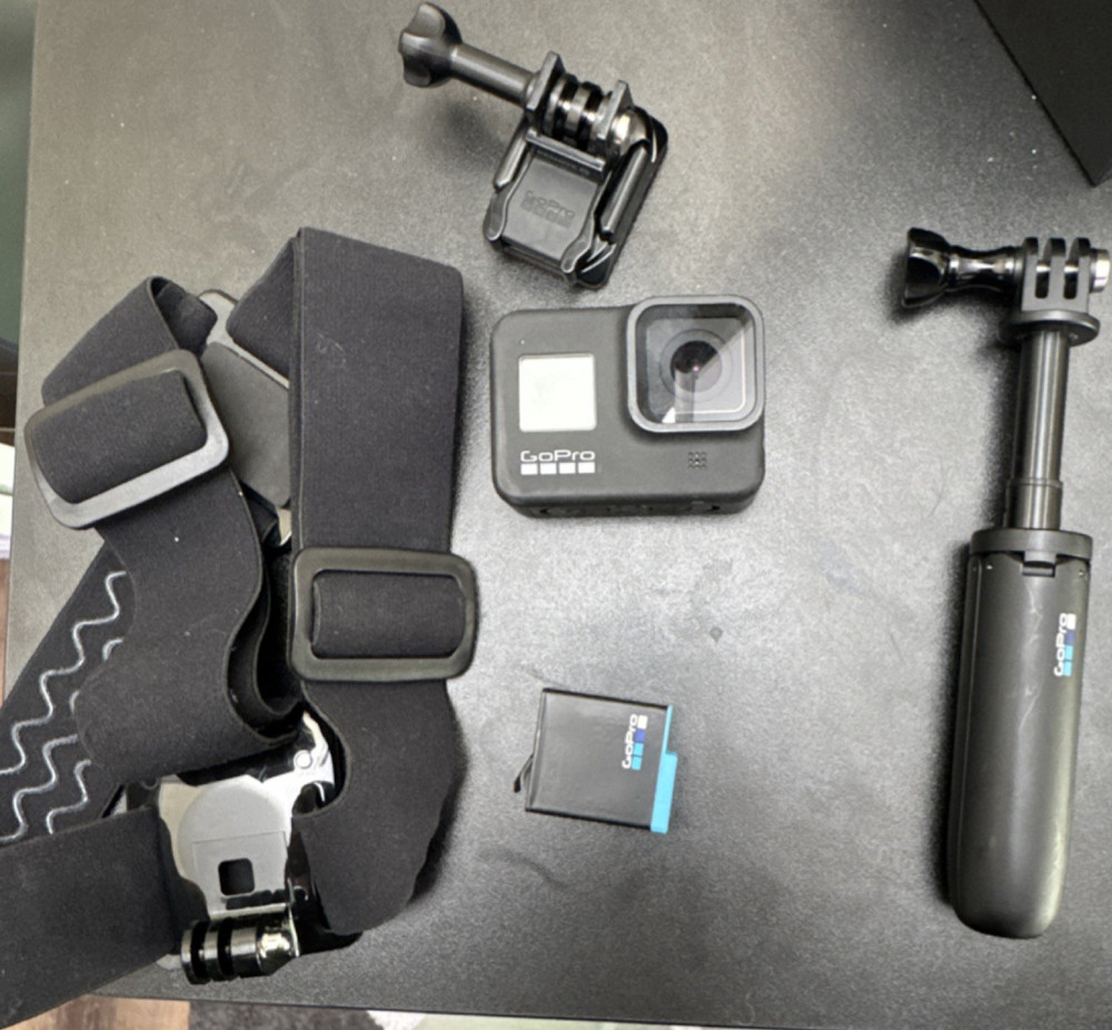 GoPro HERO8 Black Camera Accessory Bundle with Battery, Mounts, Tripod, Strap