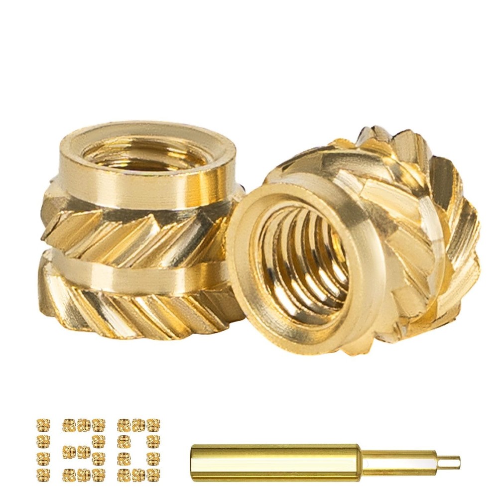 High-Quality 130 Pcs Brass Threaded Inserts M3x4x5 Kit - Ideal for Prototyping