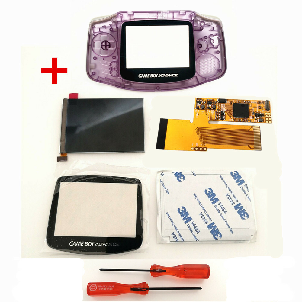 GBA 10 Levels V2 V5 IPS Backlight Backlit LCD Mod Customized SHELL
