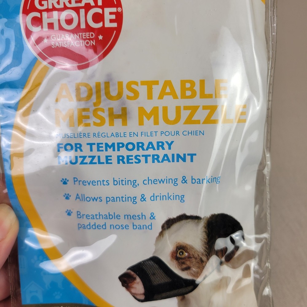 Grreat Choice Adjustable Mesh Dog Muzzle Size Intermediate 48-60 LBS