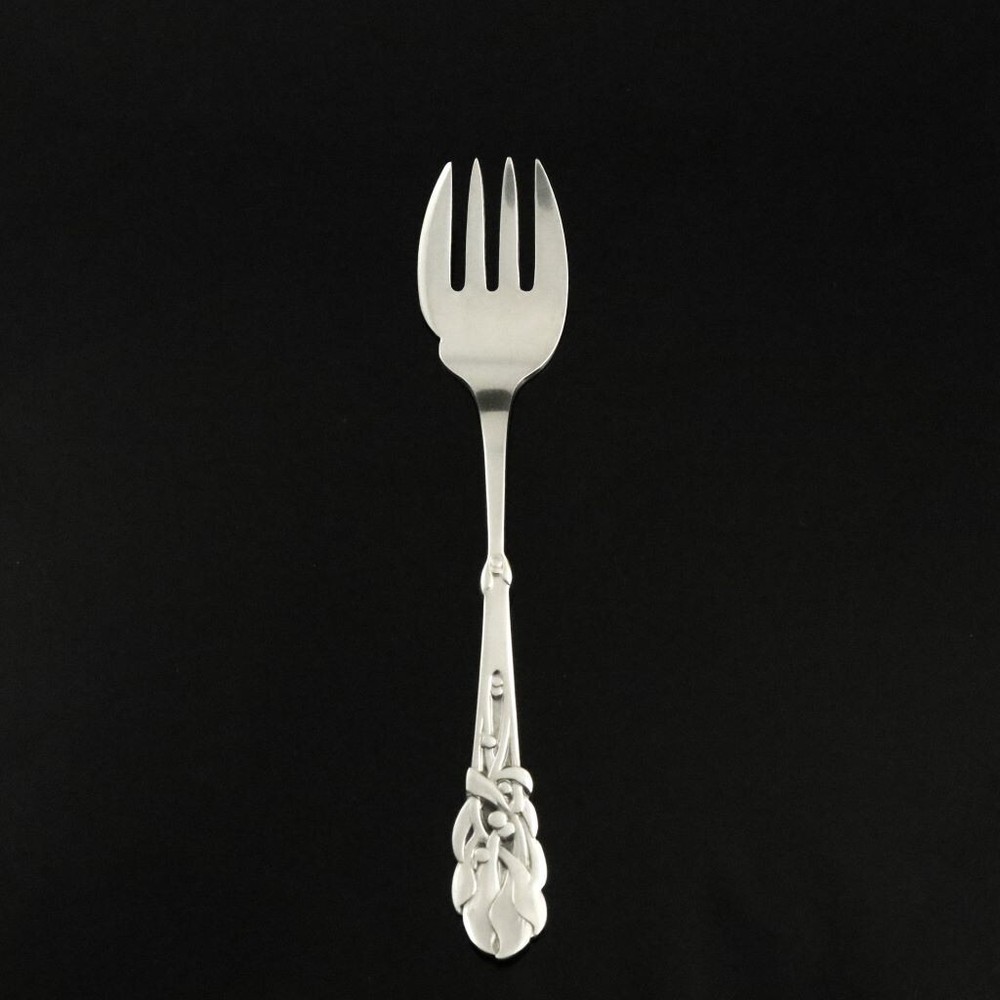 Heimbürger Silver Oyster Fork - Mistletoe / Mistelten