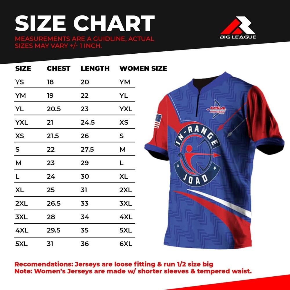 PERSONALIZED JERSEY T-Shirt Customized For Men & Women - IN-RANGE JOAD - Archery