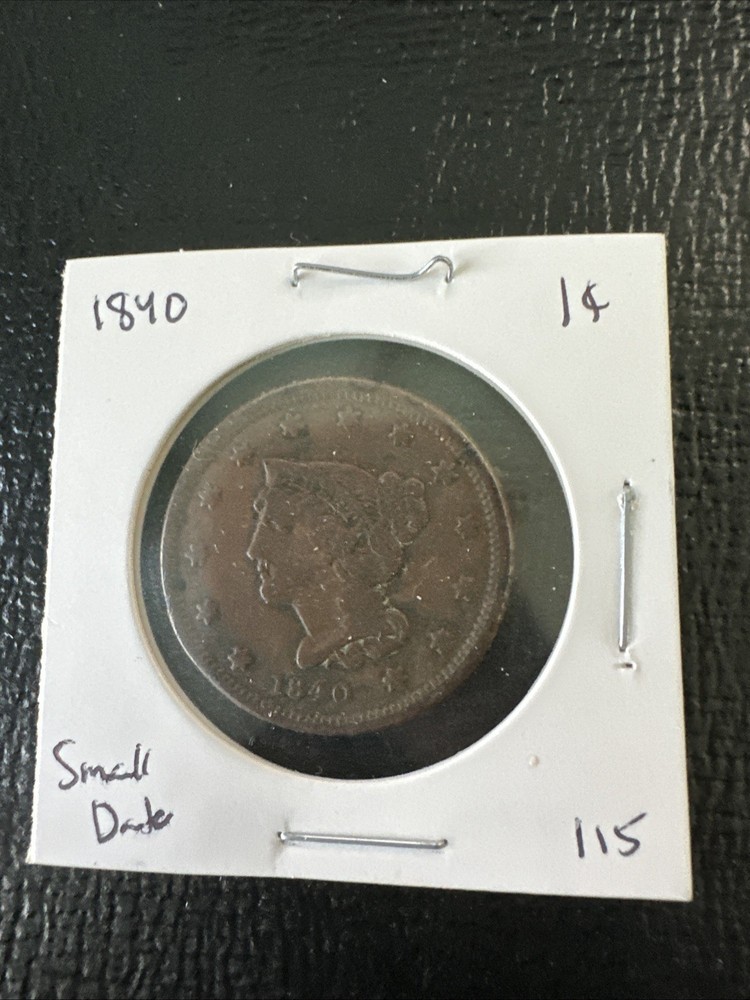 1840 Braided Hair Large Cent Small Date