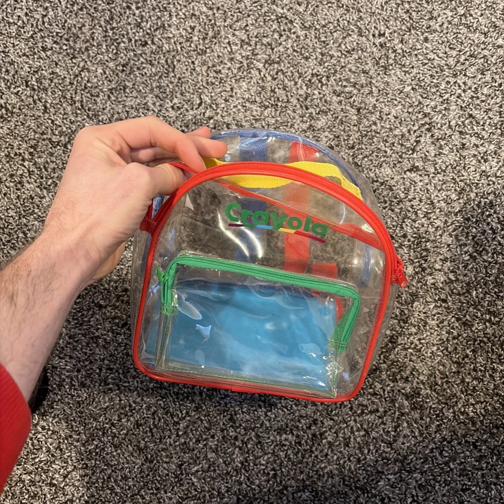 Vintage 1999 Crayola Art Buddy Clear Backpack