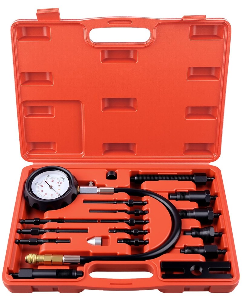 Diesel Engine Cylinder Compression Tester Pressure Test Tool Kit Direct Indirect
