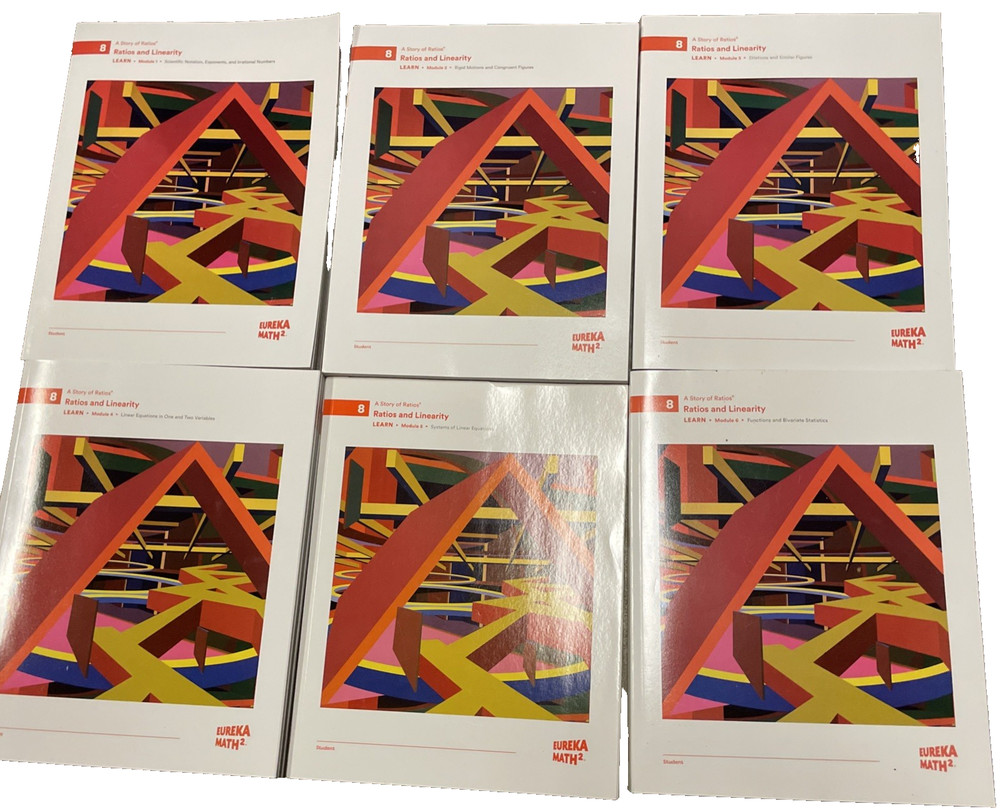 Eureka Math Squared Grade 8 NEW Complete Set LEARN Student books 1-6