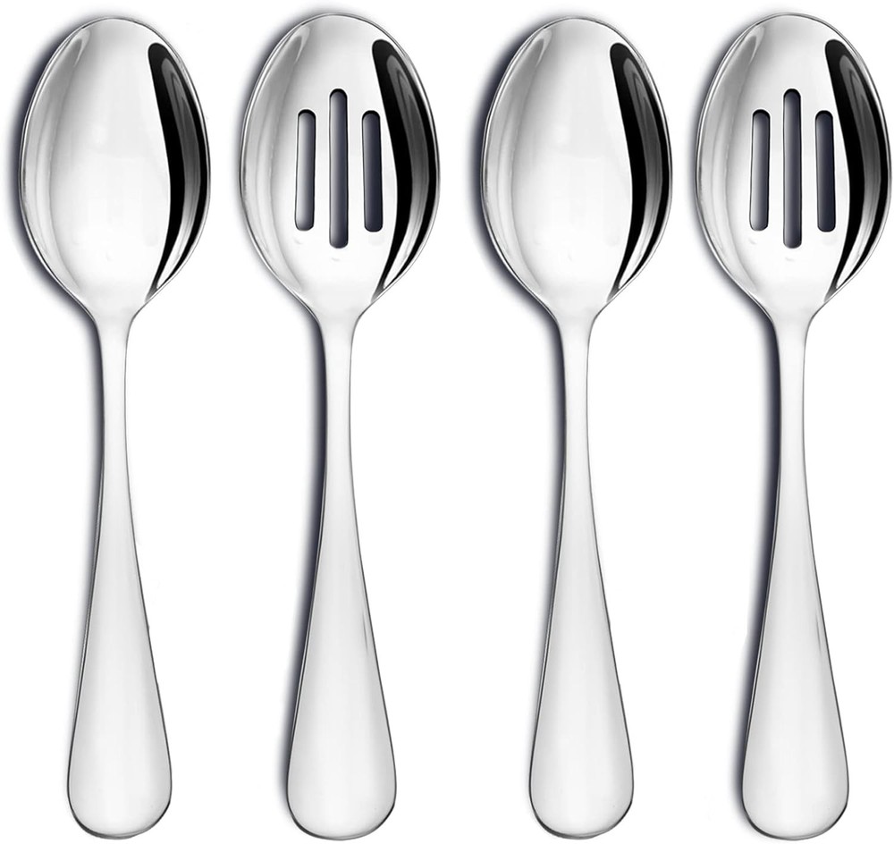 Stainl Steel Buffet Serving Spoons Set, Include 2 Serving Spoons