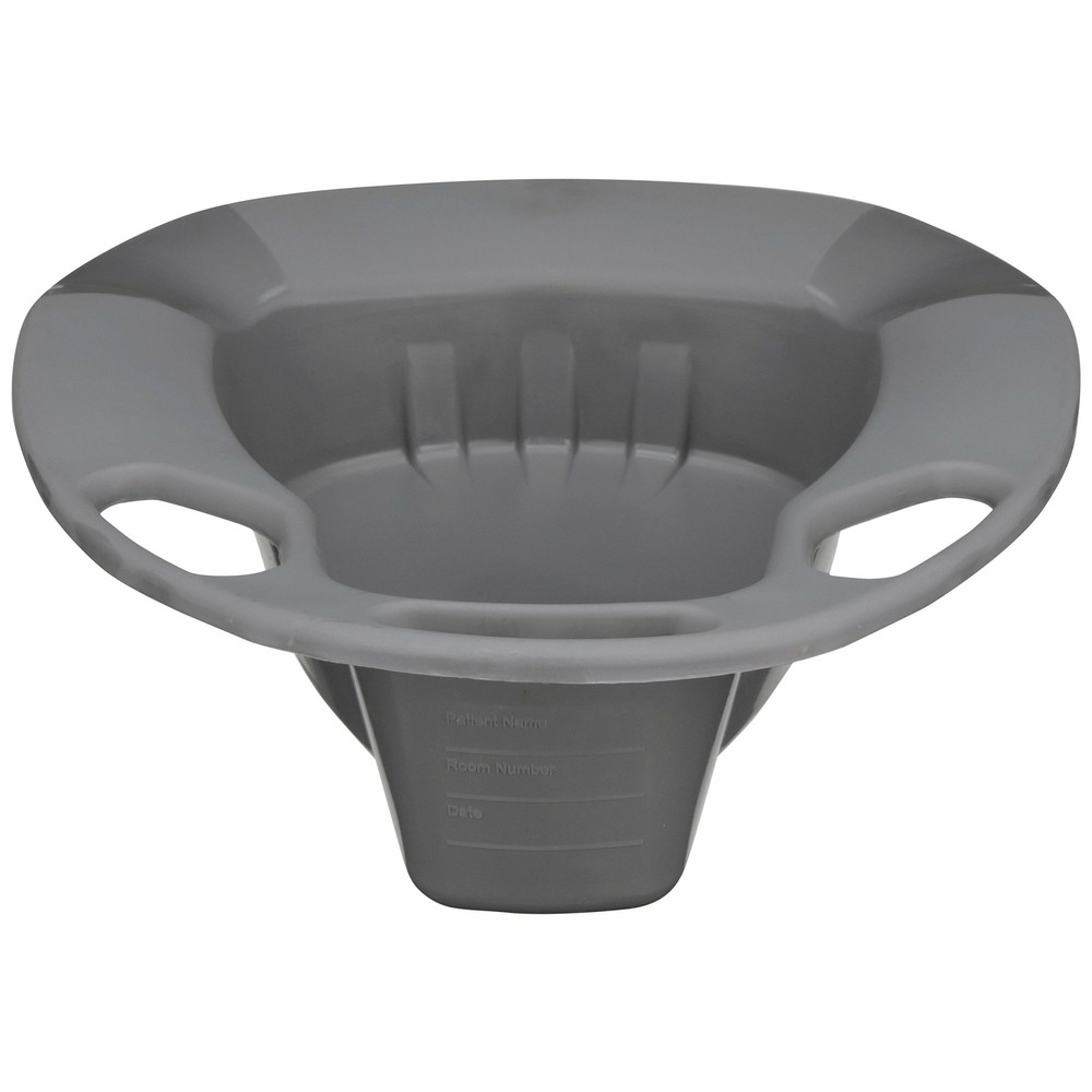 McKesson Stackable Bedpan 15" Graphite 250 lbs Weight Capacity 1 Each 56-80245