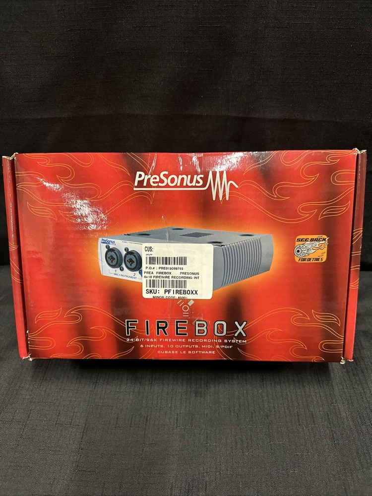 Complete Presonus Firebox With Power cord, Firewire Cable + Cubase and Plugins
