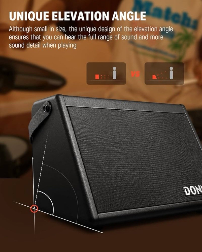 Donner Mini Electric Drum Amp 20W Wireless Electronic Drum Amplifier Bluetooth