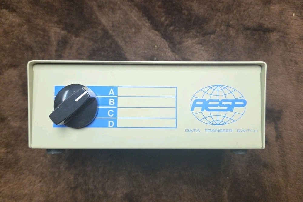 AESP NEW Data Transfer A-B-C-D Switch Box SEL & PRL Printer DB25-4