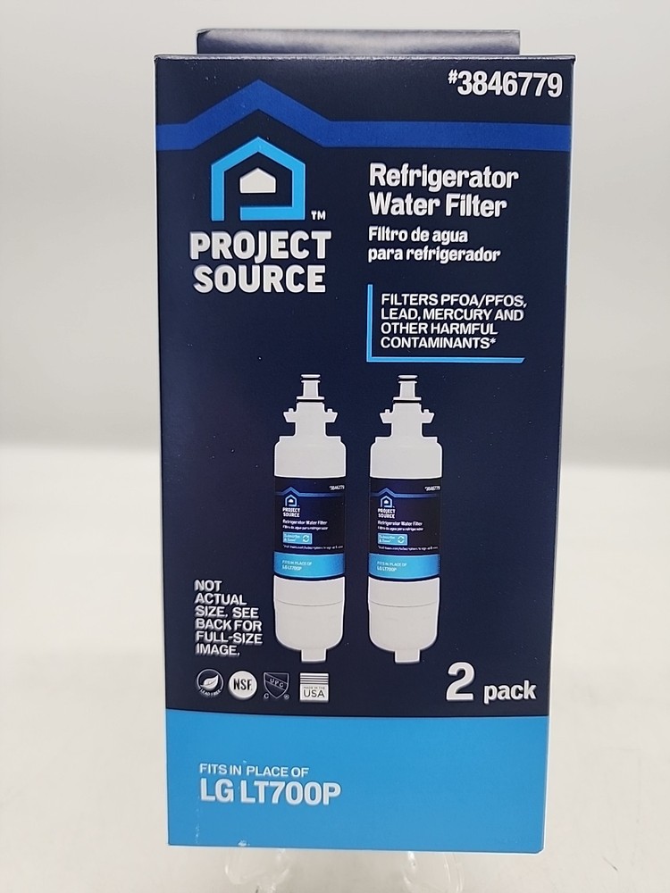 Project Source 2-Pack Refrigerator Water Filter #3846779 LG LT700P