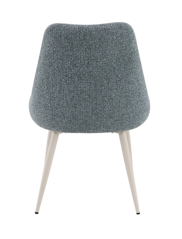 Laela Light Blue Boucle & Bone White Table Side Chair