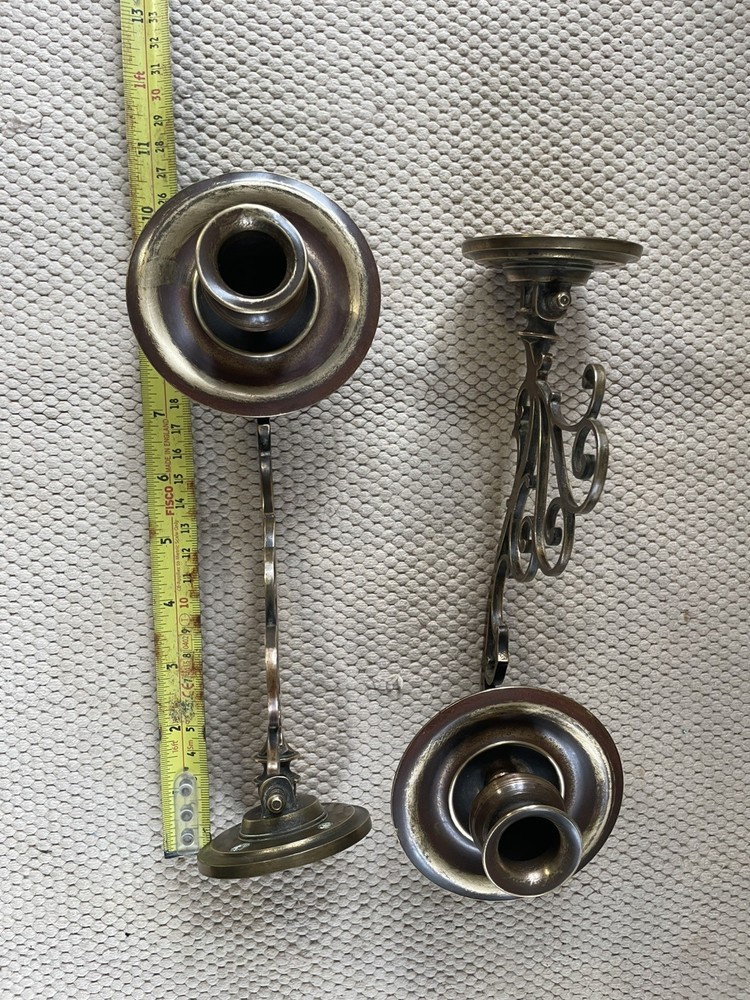 Antique Brass wall sconces , art nouveau style