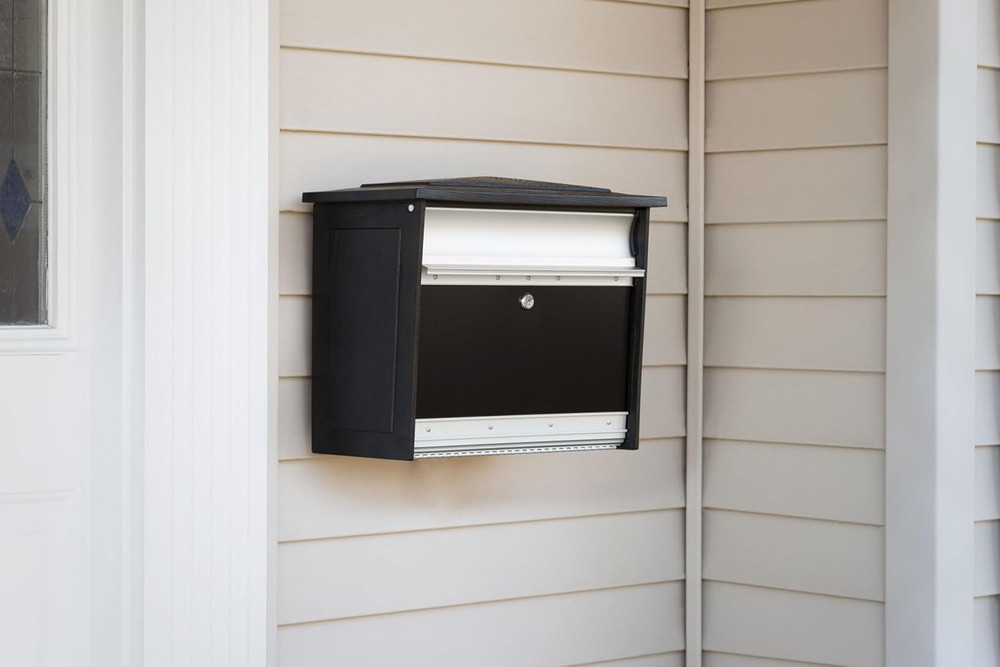 Mailsafe™ Locking, Wall-Mounted Mailbox for Outside, Rust-Resistant Plastic & Al