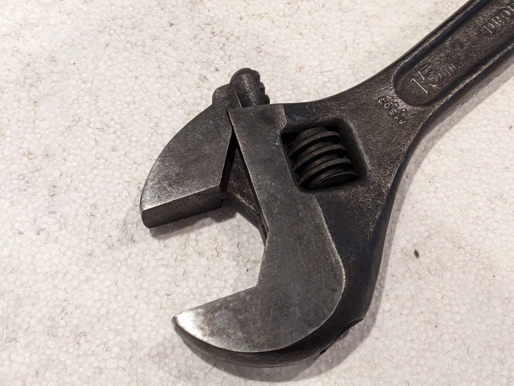 Old tool 15" Crescent Tool Co adjustable wrench Good Condition