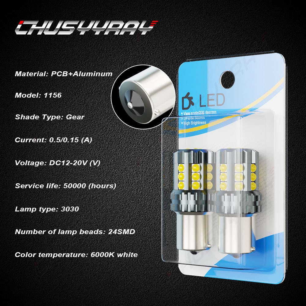 LED 1156 Reverse Light Backup Super Bulbs Bright White 6000K 5000LM