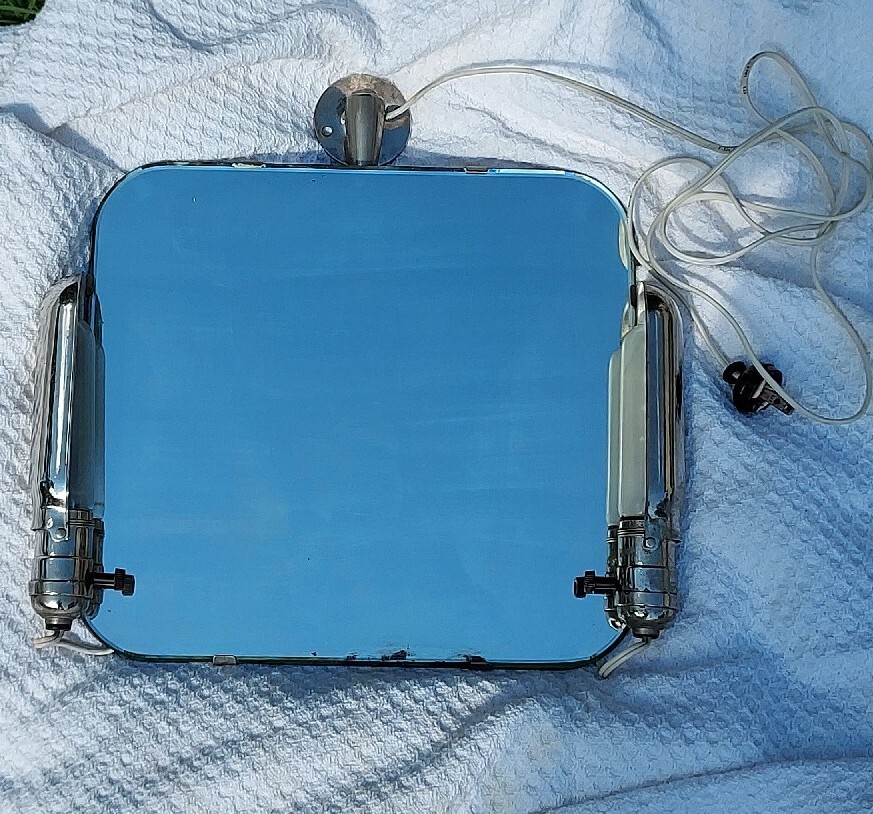 Vintage Art Deco Vanity Mirror with Working Side Lights