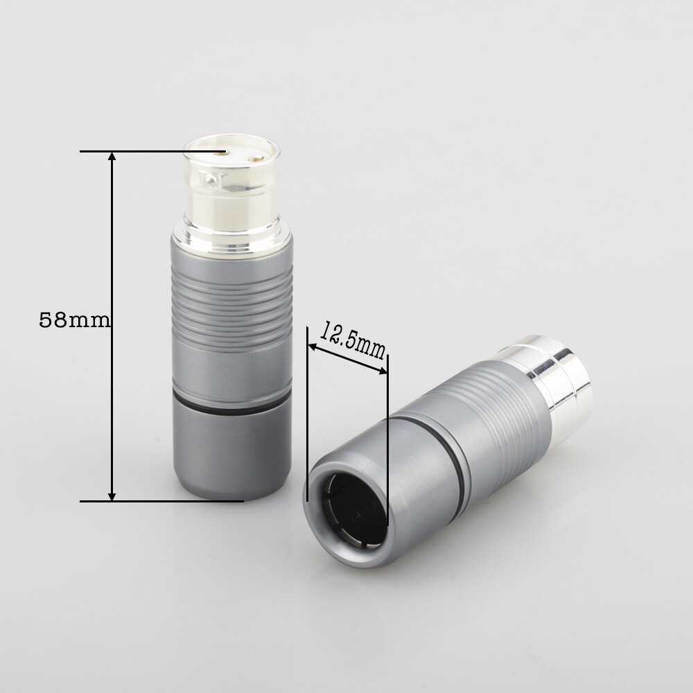 2/4PCS PTFE Insulator Silver Plated Balanced Audio Connector High-end XLR Plug